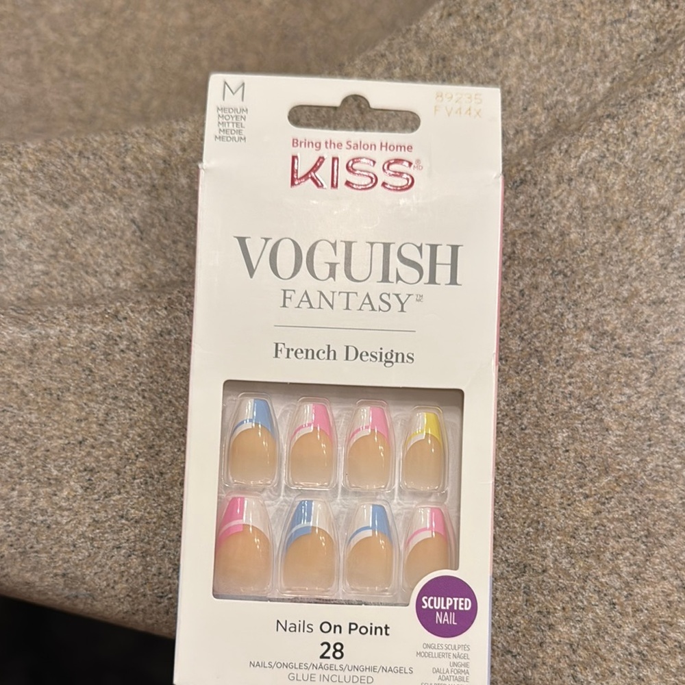 Kiss Voguish Fantasy Nails with Pink and Blue Tips